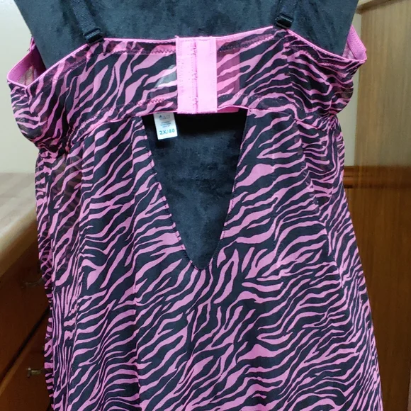 Indulgence Animal Print Bra Top Nightie 2X/40 NWOT - Picture 7 of 14